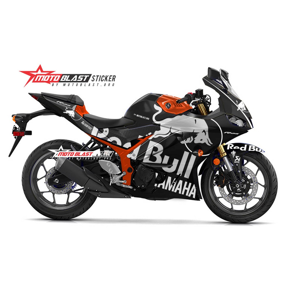 Decal stiker Yamaha new R25 Redbull KTM Black