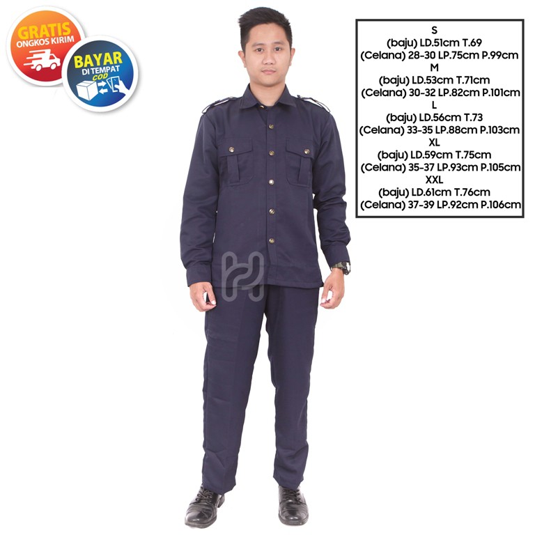 Seragam Safari Baju Safari Setelan Safari Security Seragam Satpam Baju Sekurity Baju Guru Sekuriti