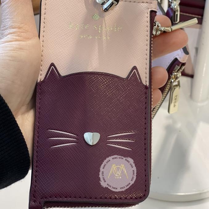 

KATE SPADE CARD CASE LANYARD MEOW KS0657