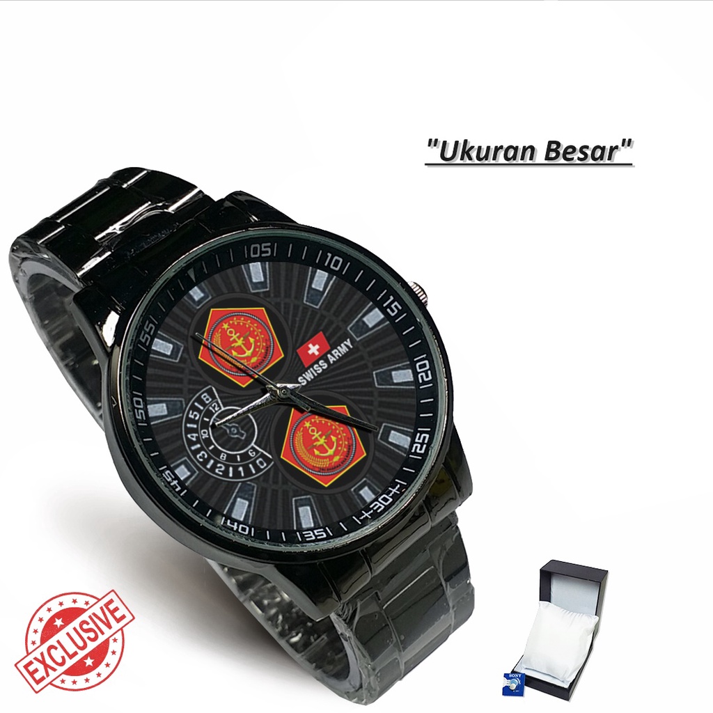 Jam Tangan Rantai Couple Logo MABES TNI (Cool)