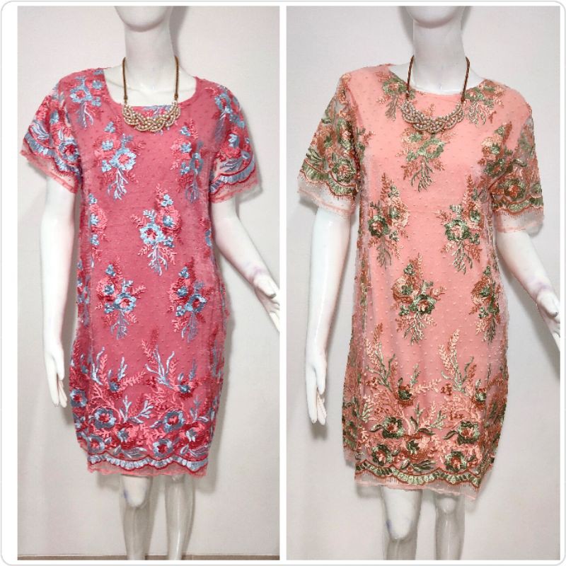 AGUSTINE -XL -Dress pesta dress organza premium bordir full