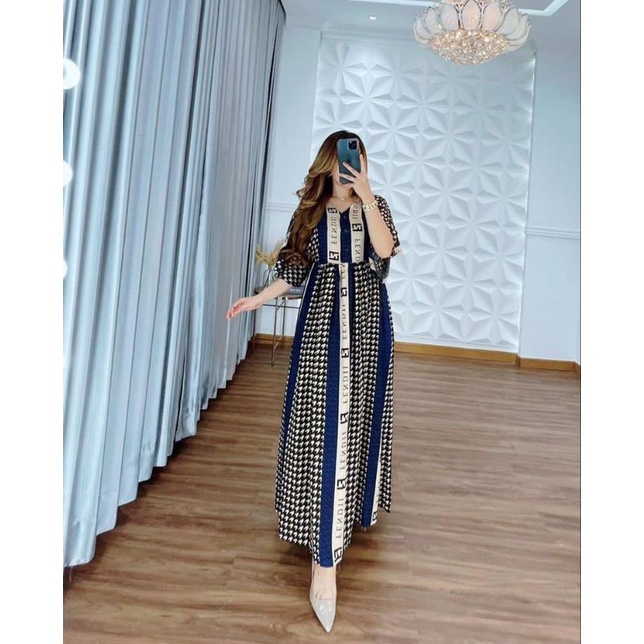 COD// FLOWLA DRESS BY DST COLLECTION // DASTER LENGAN PENDEK TERNYAMAN