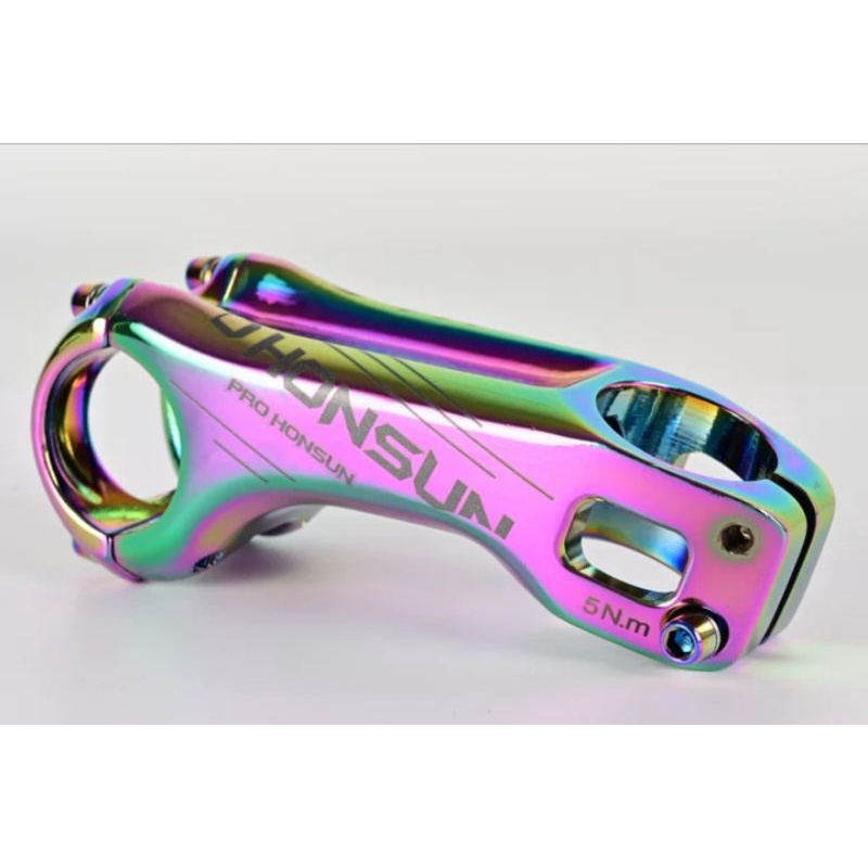 Honsun Pro Stem 31.8 mm 7 CM 17 Derajat Stem Handlebar Sepeda Rainbow