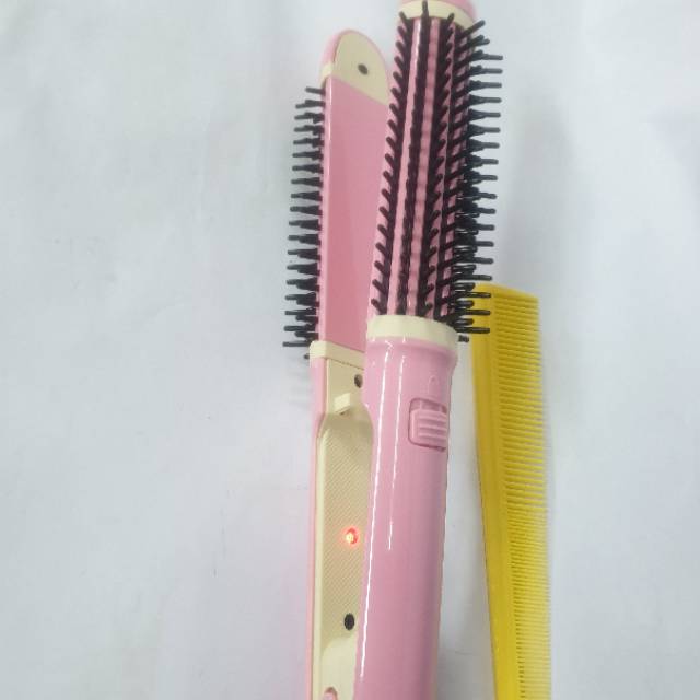 Alat Catok Rambut Sonar sn-0189 Catokan Model Sisir Catok2in1 Curly Keriting dan Rebonding Lurus