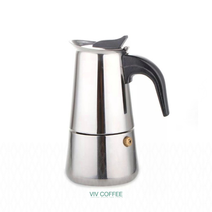 

DISKON - (BISA COD) Mokapot 6 Cups Stainless Steel - Espresso Coffee Maker