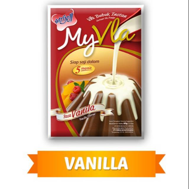 Nutrijell MyVla Vanila / Saos Puding agar rasa my vla