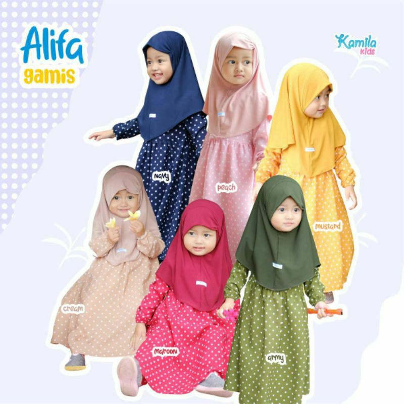 DAKOST- ALIFA GAMIS SET ANAK》Original Kamila Kids