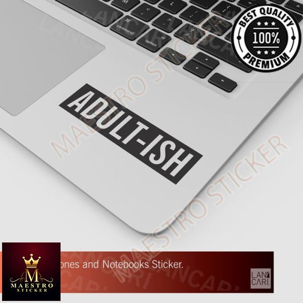 M.STICKER Sticker Cutting ADULT ISH Macbook Laptop decal Cut Stiker iPhone Apple - Putih