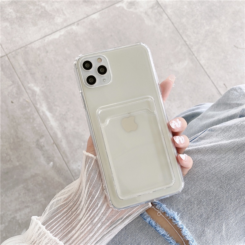 Shockproof Transparent Card Case Oppo A5 A9 2020 A12 A7 A5S A31 2020 A52 72 A53 A91 A16 A15 A15S A35 Reno3 5 6 Realme 5 5i 5S C11 F9 Reno5F A94 4G A54 4G A74 4G Reno5 Remi Note9 Pro Note8 Pro Note10 pro Redmi9 9a 9c 9T 8 7A Xiaomi POCO X3 M3 Soft TPU Case-1