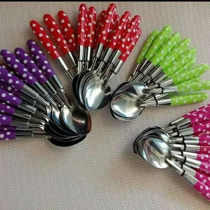 [READY] SENDOK POLKADOT 12PCS