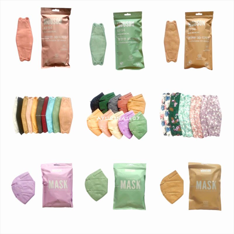 MASKER KN95 KF94 MOUSON WARNA 10Pcs
