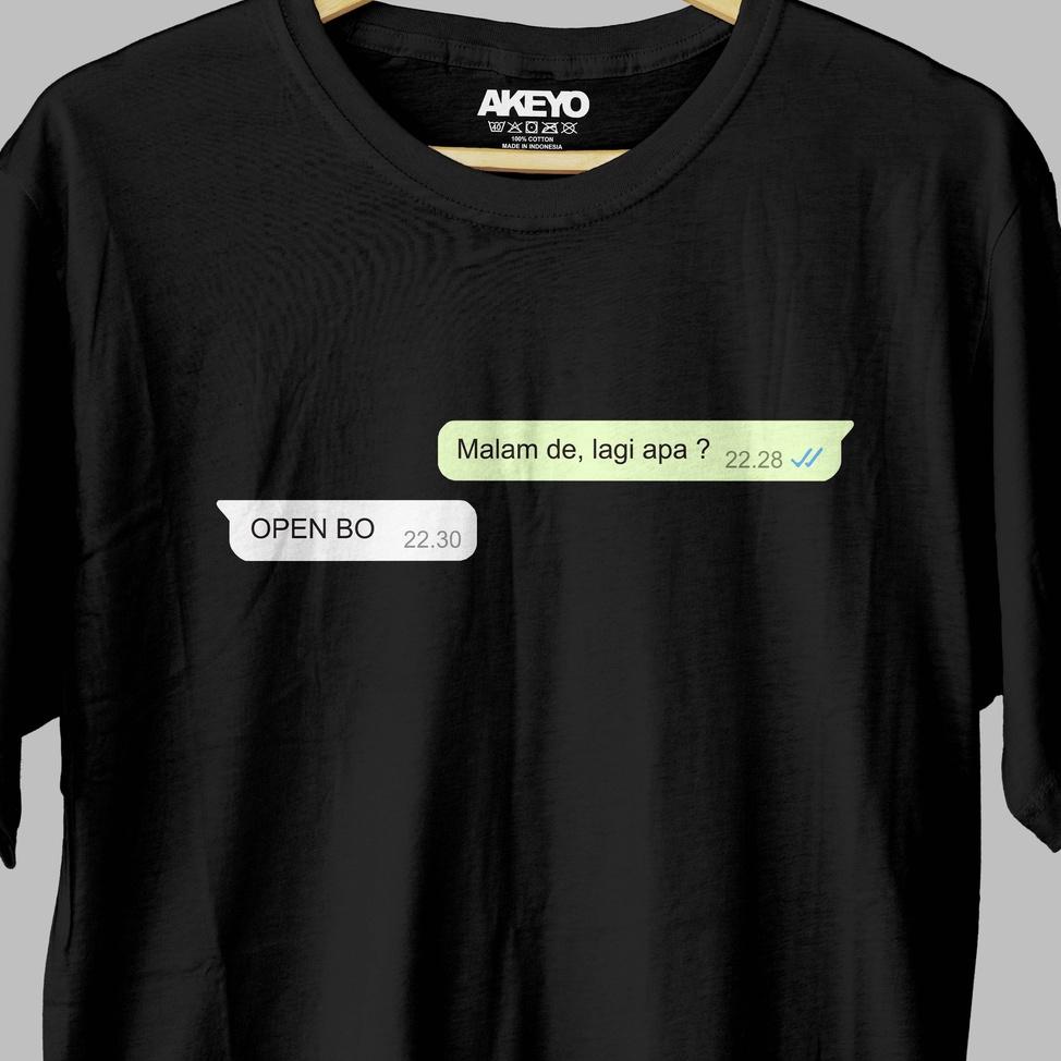 Akeyo T-SHIRT S-XXL 30+ Warna KAOS KATA UNIK CHAT WA LENGAN PENDEK Panjang COMBED 30S | Maaf kamu te