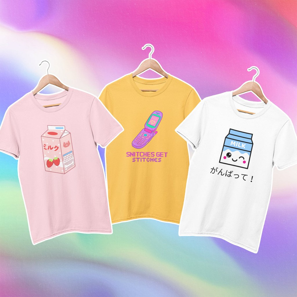 Tshirt Japanese Kawaii Soft Aesthetic Premium Quality Banyak Varian