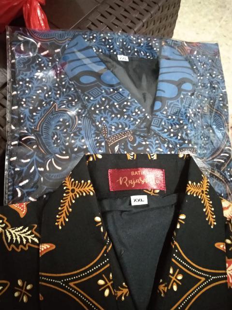 Atmadeva Cabut Warna Kemeja Batik Pria Katun Cabut Full Furing