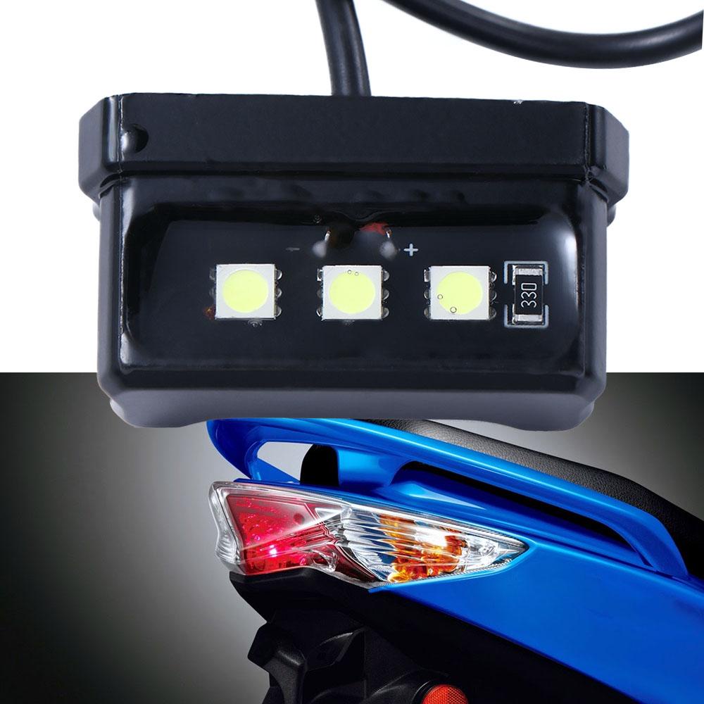 QUINTON Lampu Plat Nomor Universal Motor Fender Mount Aksesoris Motor Lampu Belakang Lampu Belakang Lampu LED