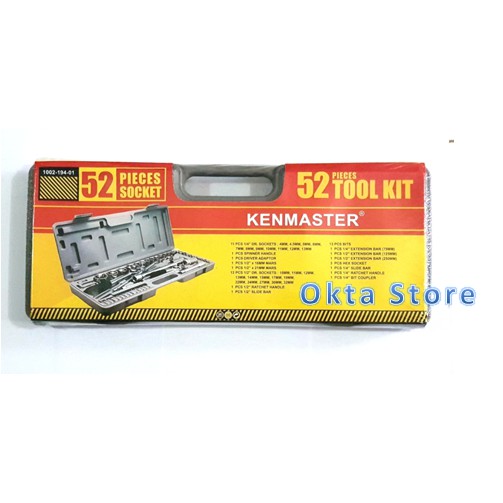 Kenmaster Tool Kit 52 Pcs Kunci Sok