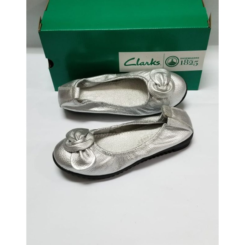 Sepatu Wanita Clarks radial Bow pita kecil / Clarks radial