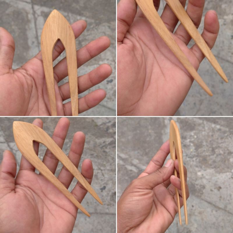 Tusuk Konde Model V Kayu Jati