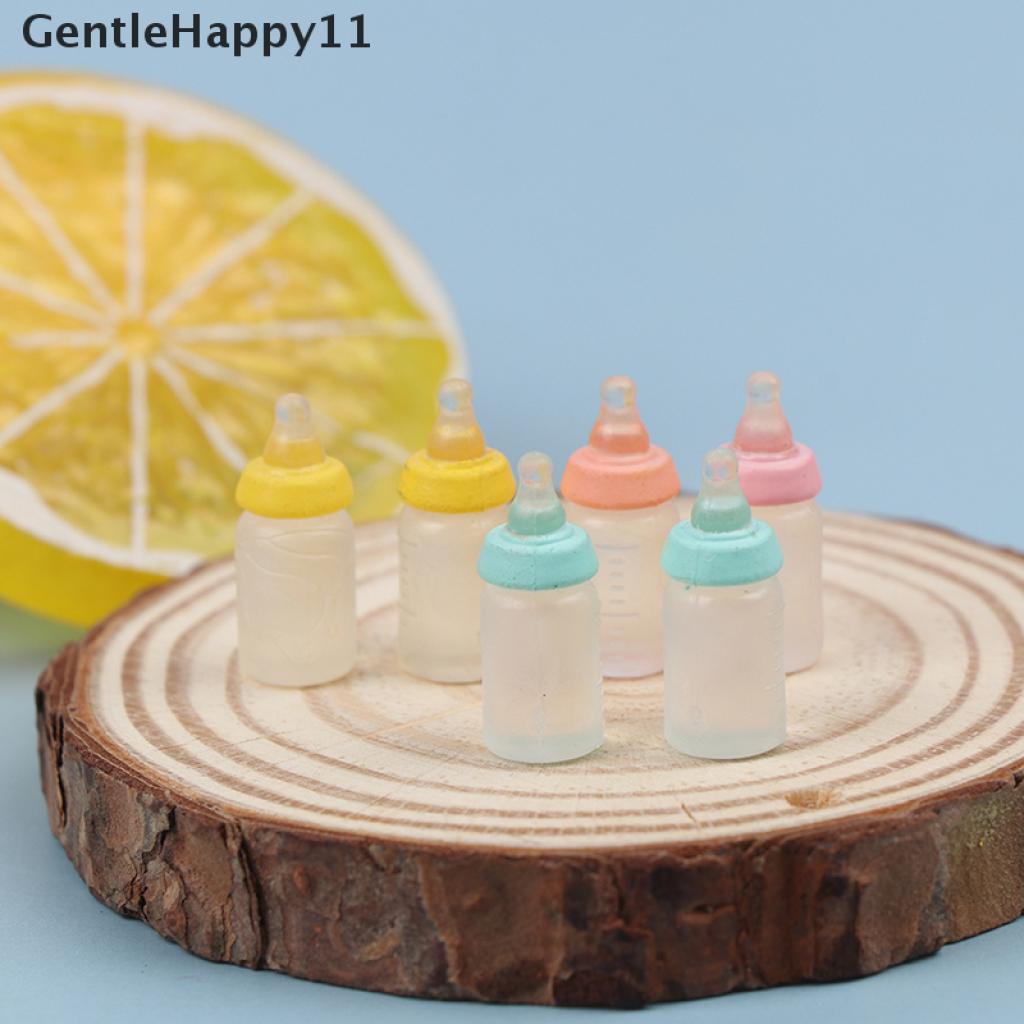 Gentlehappy 6Pcs Miniatur Botol Susu Bayi Skala 1: 12 Untuk Dekorasi Rumah Boneka