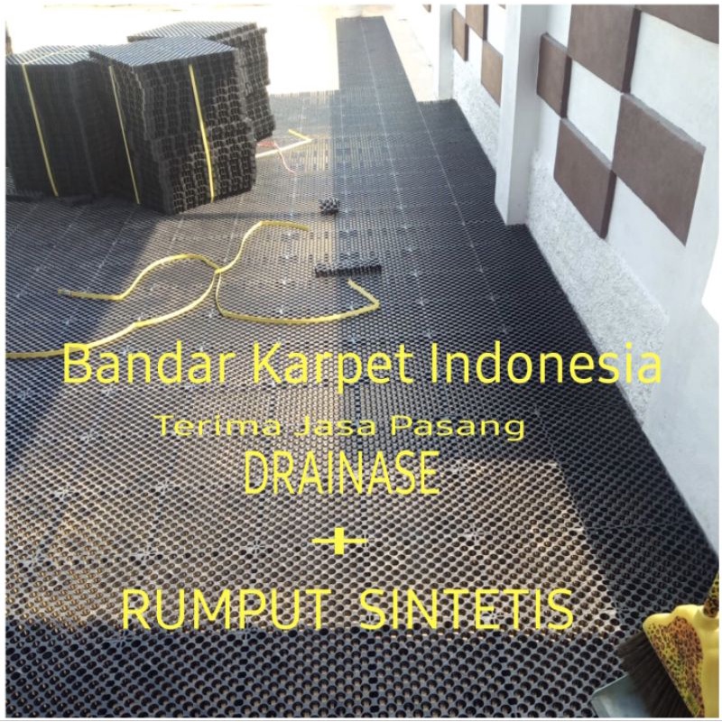 Jasa pemasangan Drainase dan Rumput Sintetis