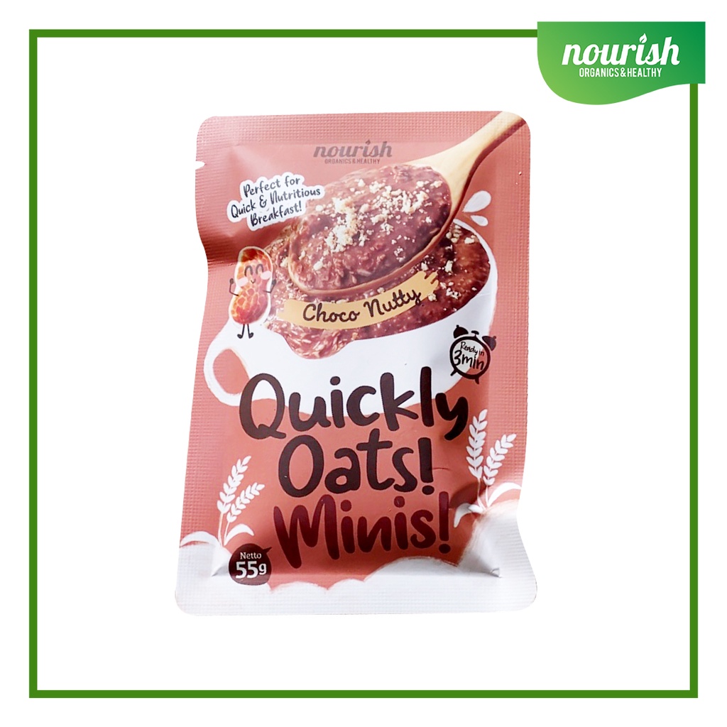 Quickly Oats! Minis! Instant Oatmeal Choco Nutty Sachet 55gr