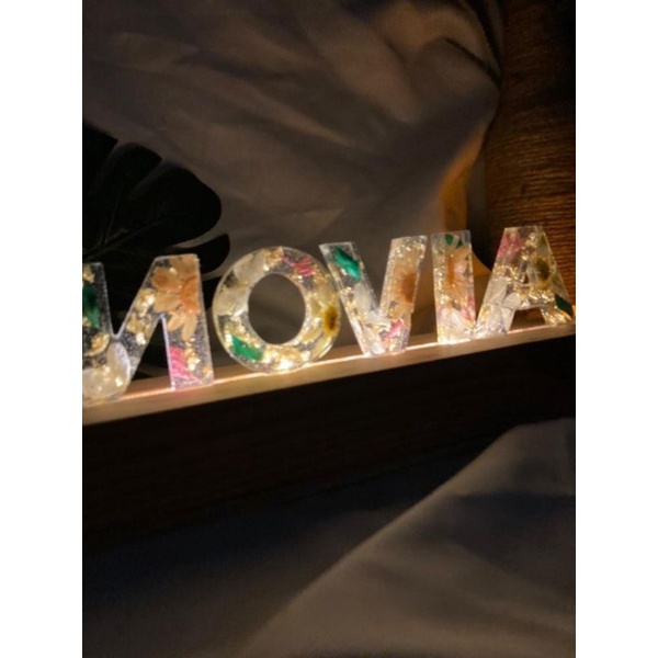 flower lamp /lampu nama resin