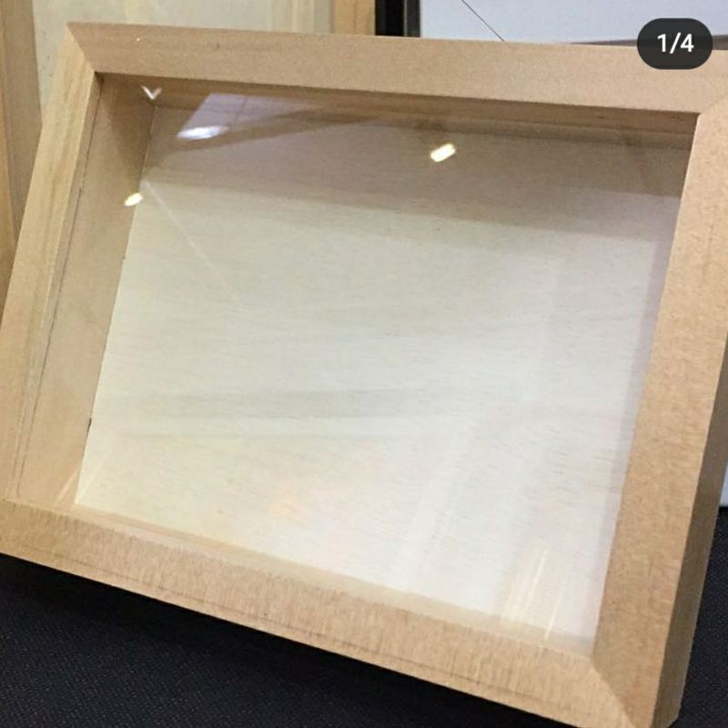  pigura  frame bingkai kayu  3D ukuran 8R 20x25 kaca 