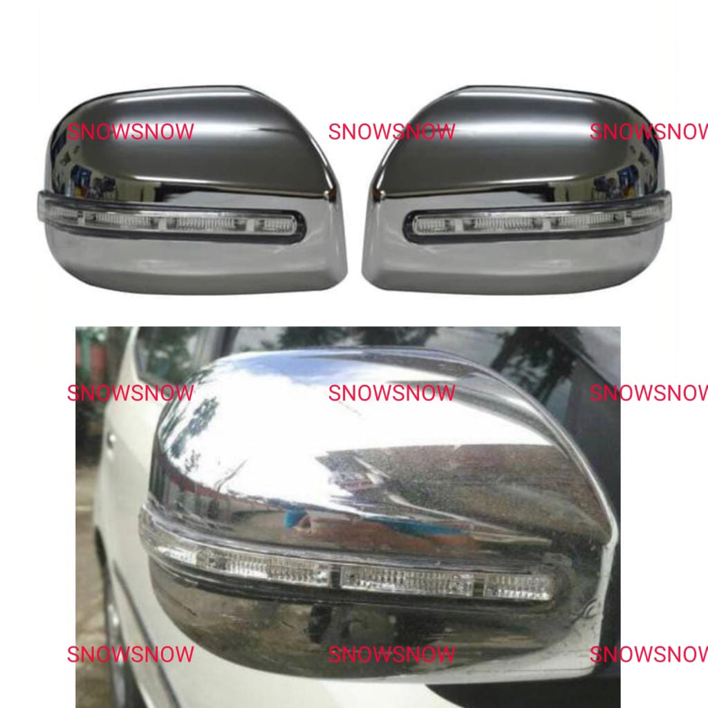 Spion Cover Avanza Xenia Agya Ayla 2012 2015 2016 Model Ganti Chrome Lampu LED