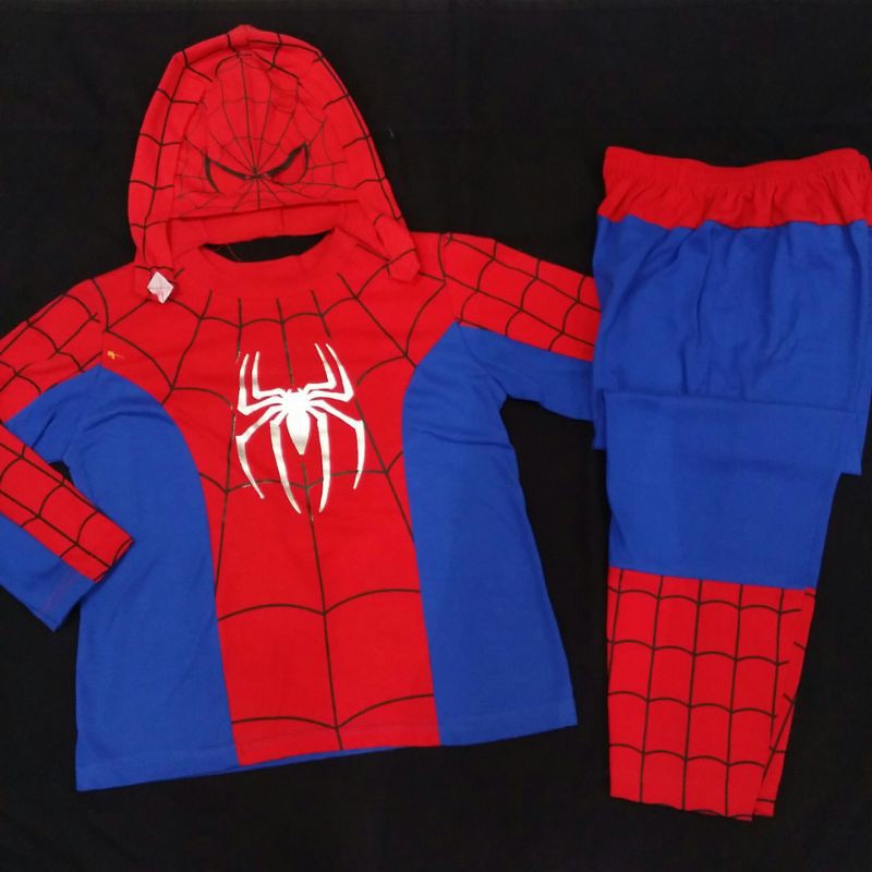 Kostum anak Spiderman / Kostum Topeng Spiderman / Kostum superhero Marvel
