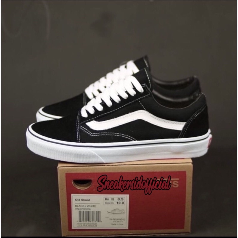 Jual Sepatu Vans Old Skool Classic Black White | Shopee Indonesia