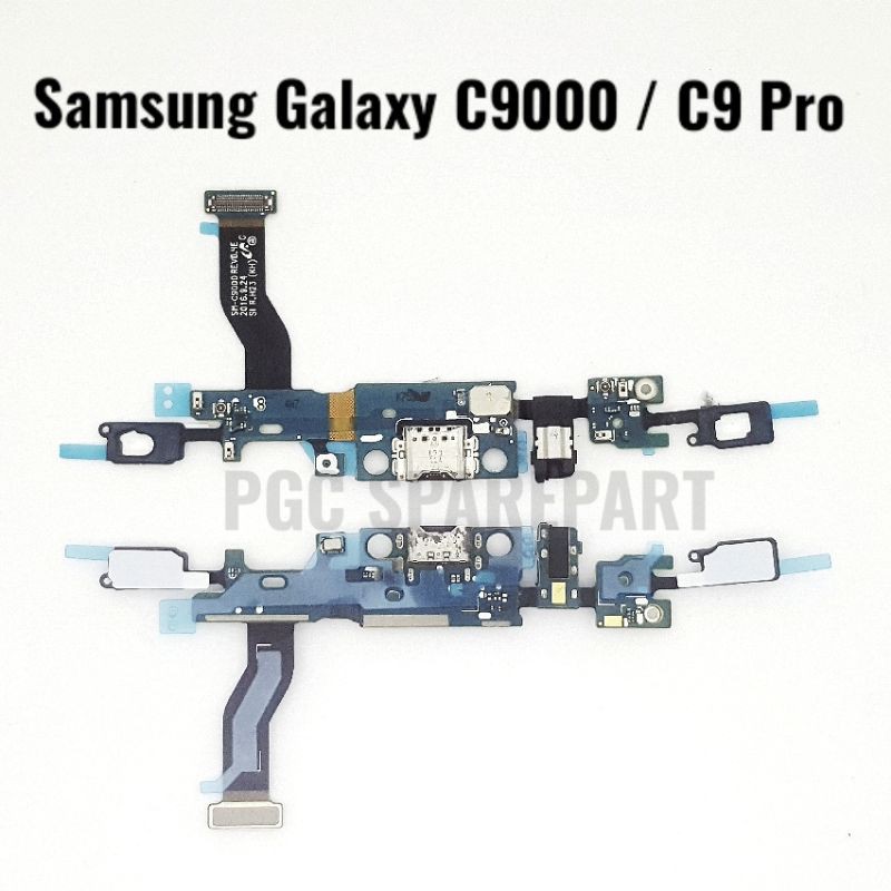 Flexible Papan Konektor PCB Charger UI UP Back Recent Mic Handsfree Samsung Galaxy C9 Pro / C9000 / 