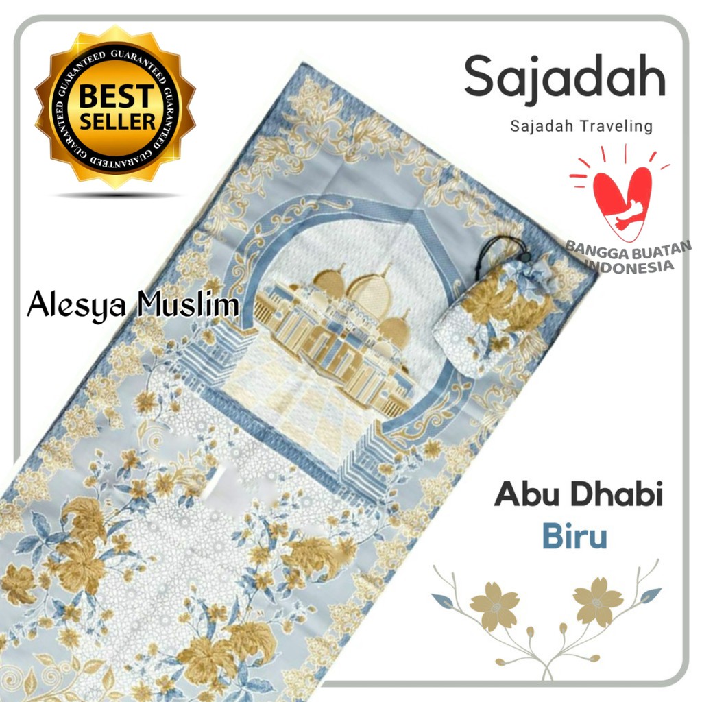 Sajadah Abudabi /100 PCS Plus Sablon Nama harga grosir