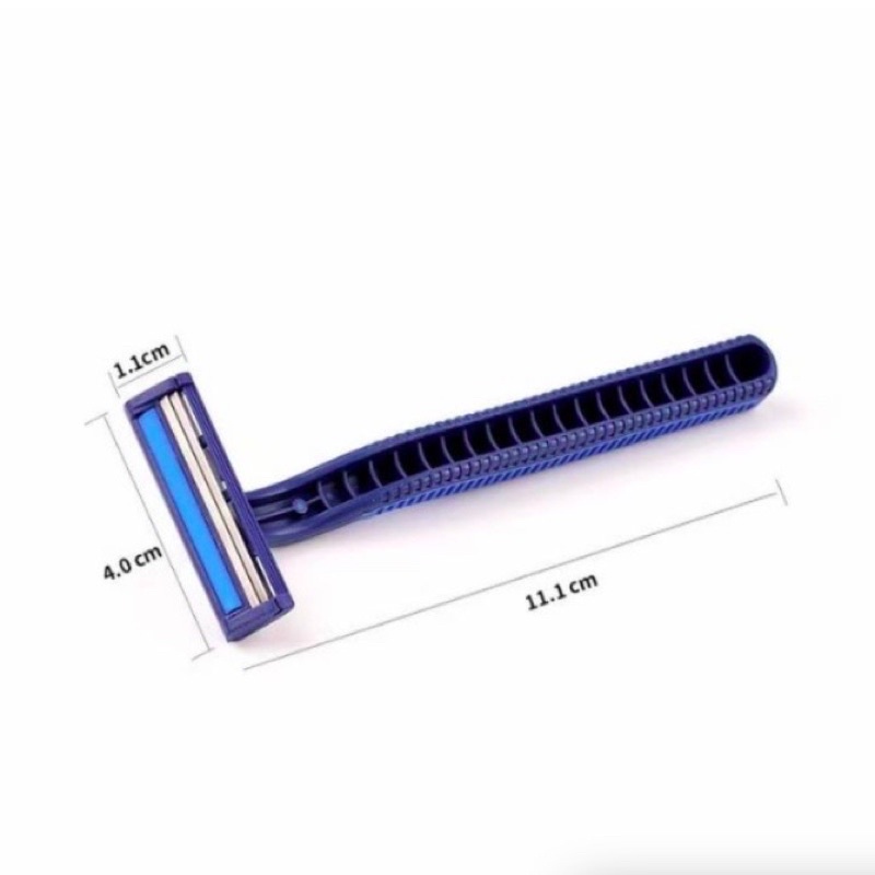 Alat Cukur Kumis dan Jenggot Biru 2 Mata Pisau Shavers Cukuran Bulu TY068 RO3