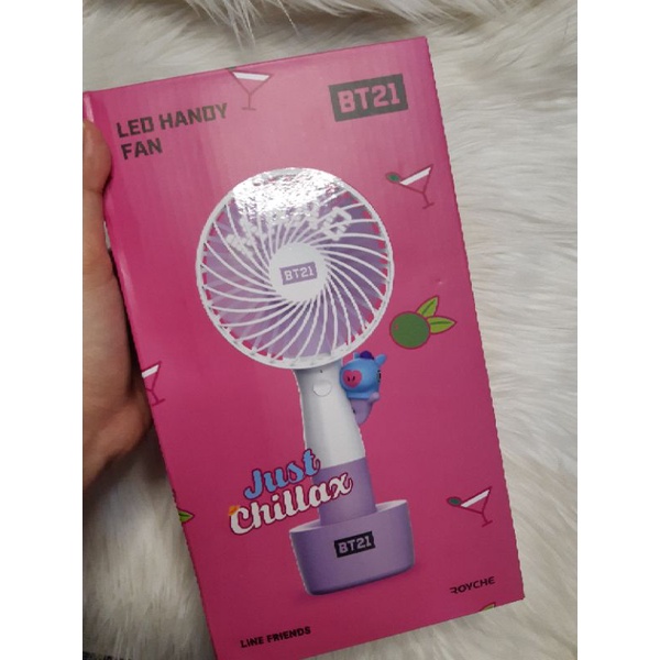 [READY STOCK] BT21 LED HANDY FAN MANG