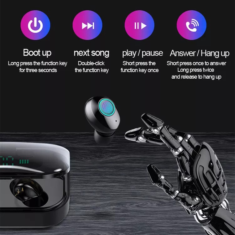 New Upgraded TG Series TWS Bluetooth Headset HiFi Sound Sport Earphone Wireless