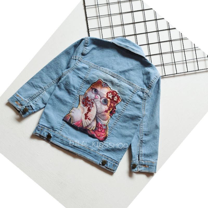 JAKET JEANS LED ( NYALA ) / JAKET JEANS ANAK