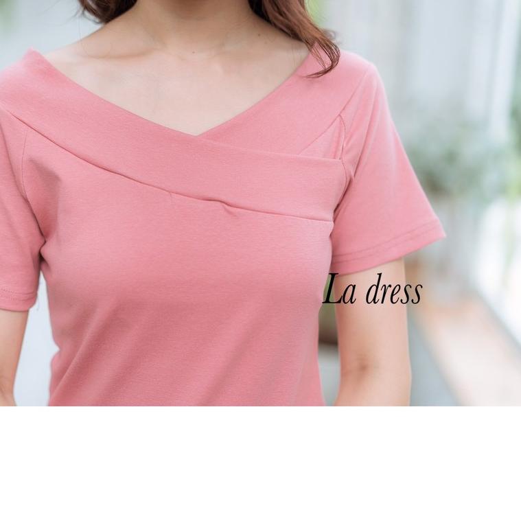 ♧ LA DRESS | KAOS KERAH SILANG | ORIGINAL IMPOR THAILAND ۩