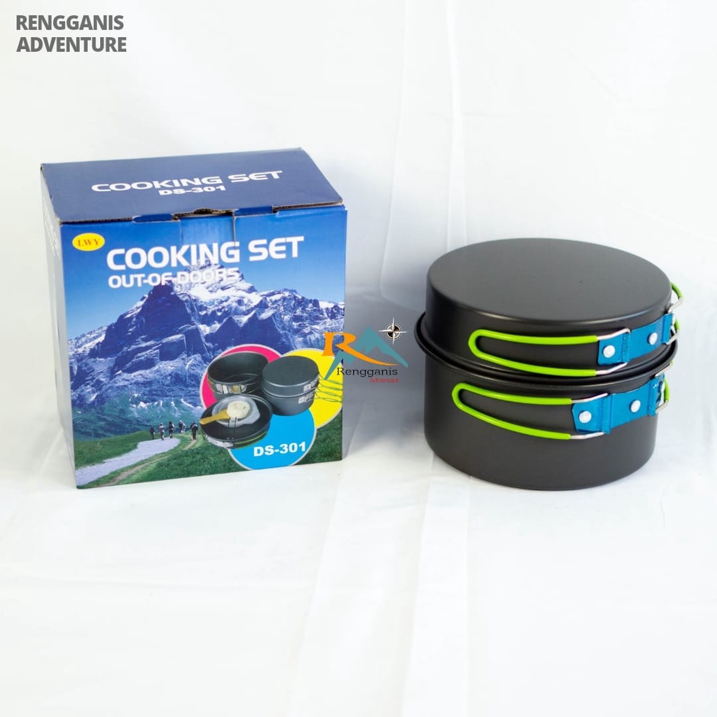 Cooking Set DS 301 COOKING SET SY 301 Komport Portable Panci Penggorengan Kemah Camping