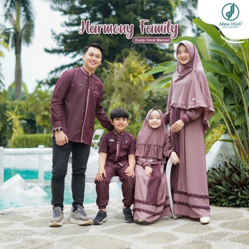 GAMIS ANAK SET ,HARMONY FAMILY BY ALWA HIJAB