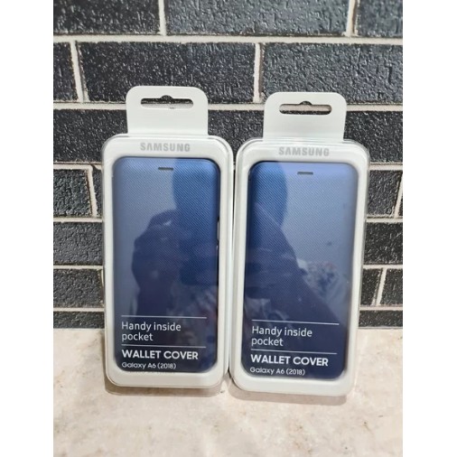 SAMSUNG WALLET COVER GALAXY A6 2018 CASE ORIGINAL RESMI SEIN
