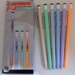 

Pulpen/bolpen snowman V4 hitam (12pcs)
