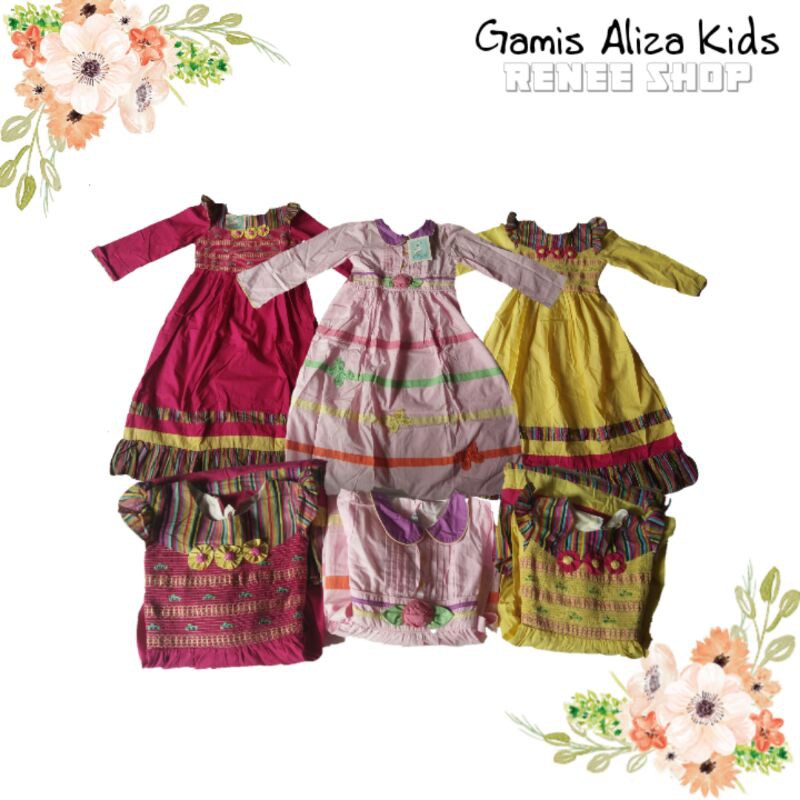 Gamis anak + Jilbab premium kualitas Mall