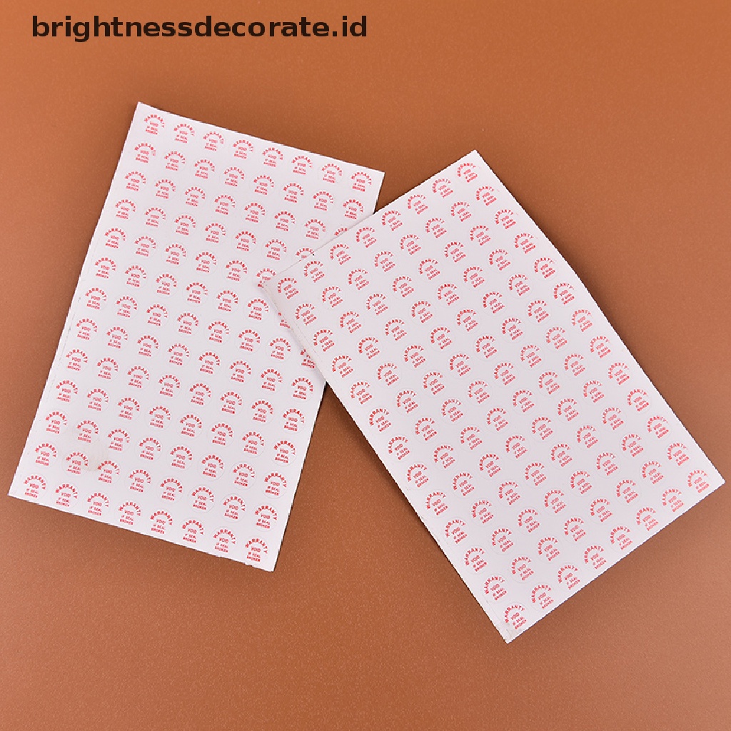 2 Lembar / 208pcs Stiker Label Pelindung Garansi Void If Damaged Untuk Keamanan