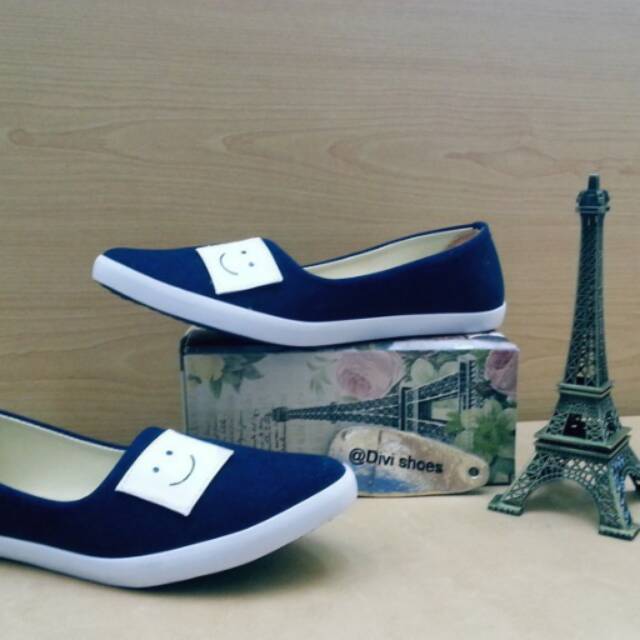 DLK04 SEPATU FLATSHOES FS TEPLEK WANITA POLOS SIMPLE KAIN KANVAS NYAMAN MERAH HITAM NAVY BIRU MUDA