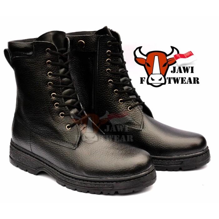 Seragam Sepatu Pdl Tali Resleting Tni | Polri | Security | Kulit Jeruk