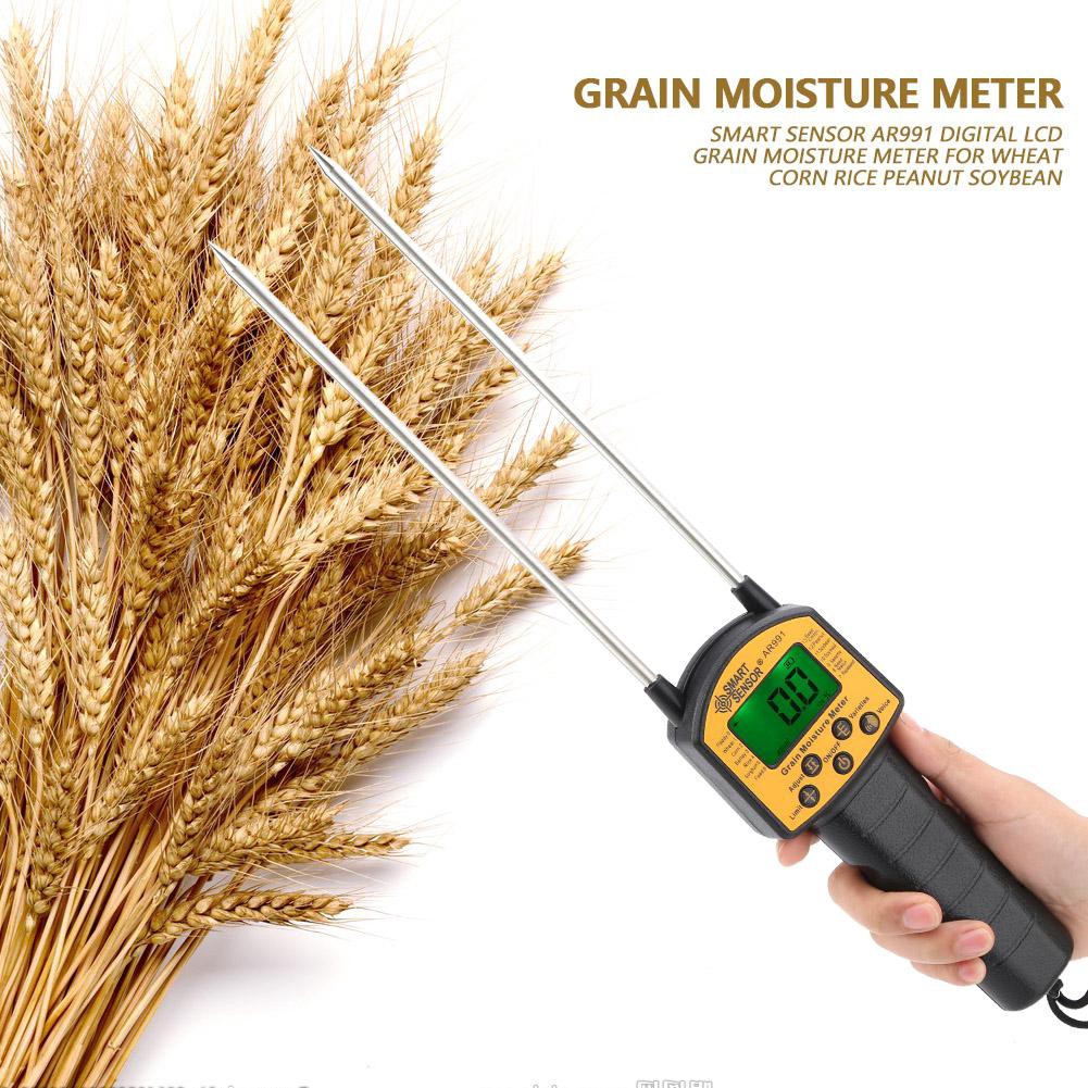 Grain Moisture Meter AR991 Smart Sensor Tester AR 991 padi jagung kapas kacang MC AR-991 SmartSensor
