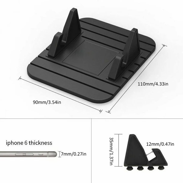 Stand Holder Handphone / GPS Bahan Silikon Lembut Anti Slip Untuk Dashboard Mobil