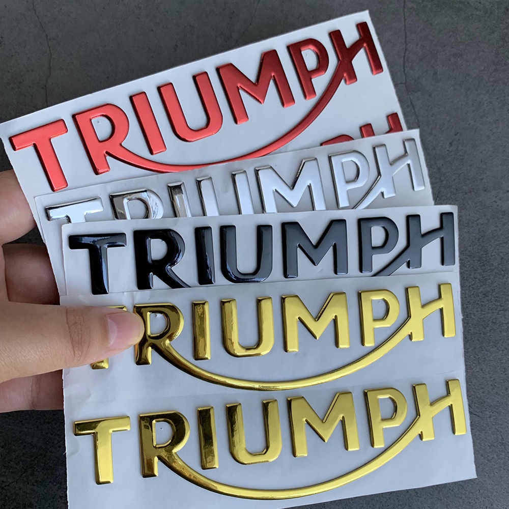 3D Triumph Motor Stiker Lem Lembut Emblem Stiker Motocross Dimodifikasi Dekoratif Stiker