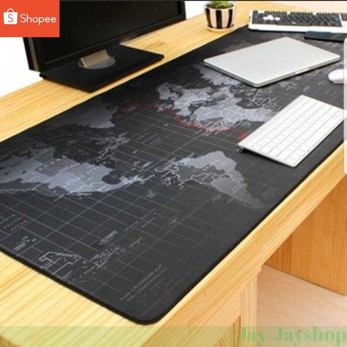 GAMING MOUSE PAD XL MOTIF PETA DUNIA DESK MAT ALAS KOMPUTER LARIS
