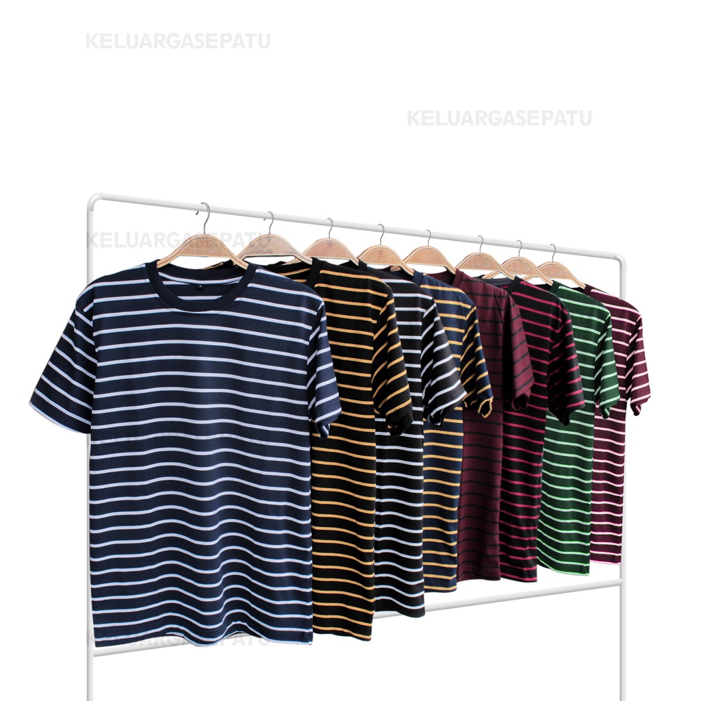 KAOS STRIPE PRIA KAOS STRIPE WANITA KAOS STRIP KAOS SALUR KAOS BELANG GARIS GARIS  KAOS DISTRO KAOS STRIPE MURAH